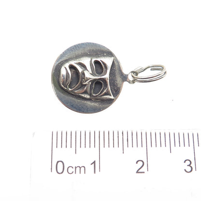 925 Sterling Silver Vintage Sock & Buskin Tragedy Comedy Masks Charm Pendant