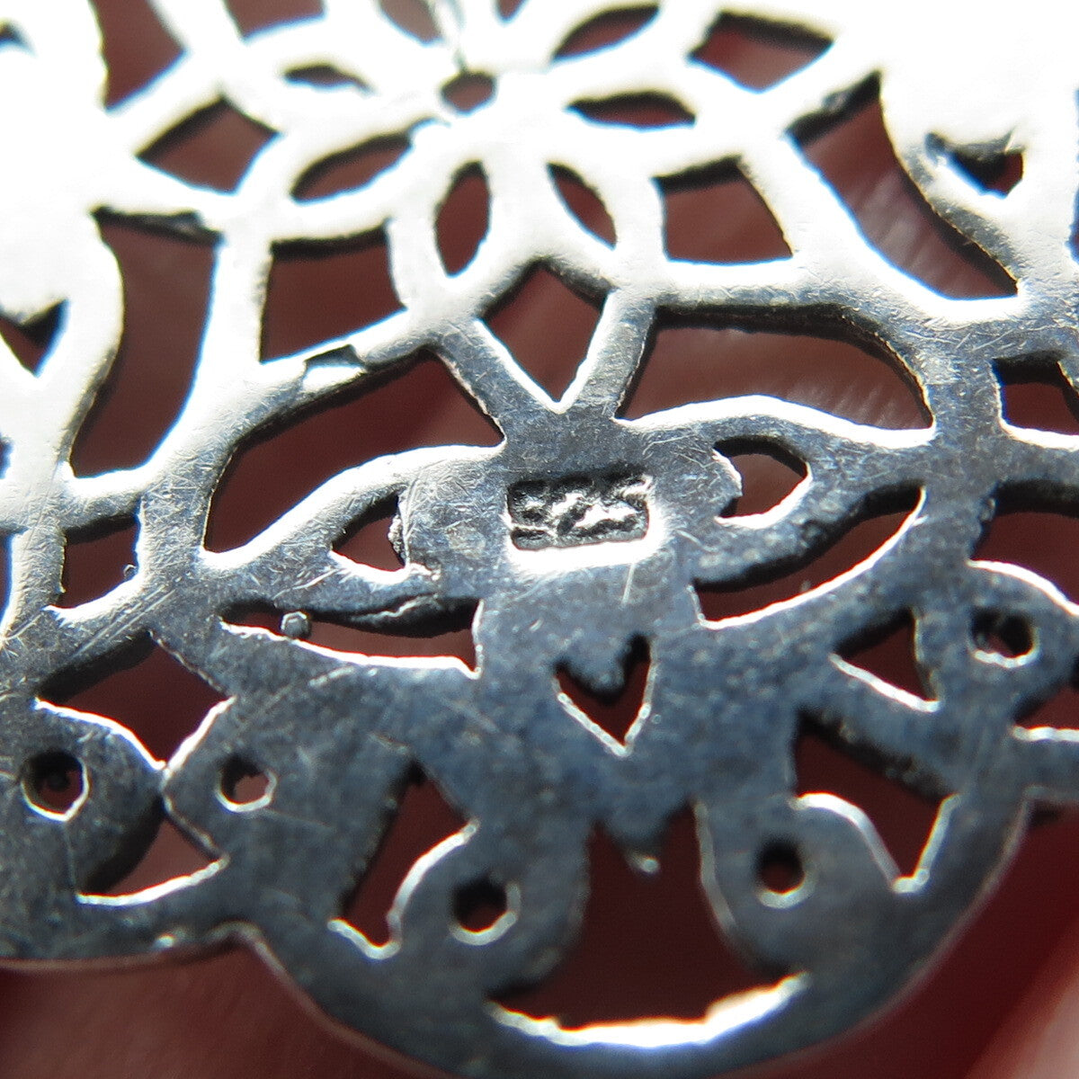 925 Sterling Silver Vintage Ornate Pendant