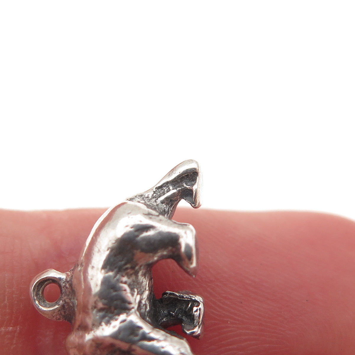 925 Sterling Silver Vintage Bear Oxidized 3D Charm Pendant