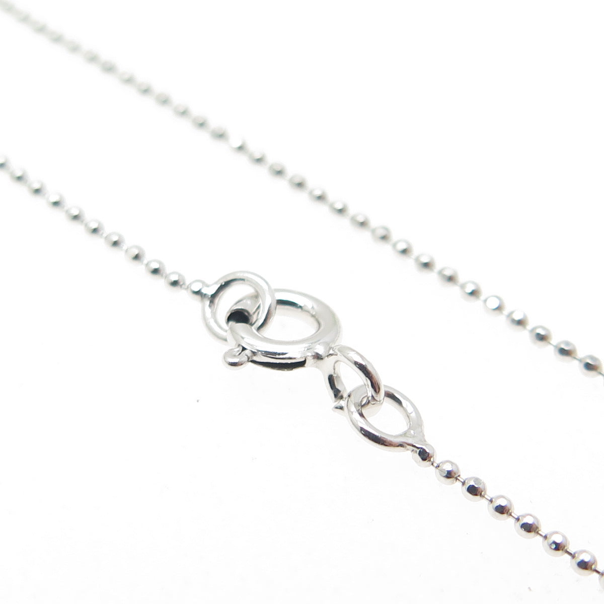 925 Sterling Silver Ball Chain Necklace 16"