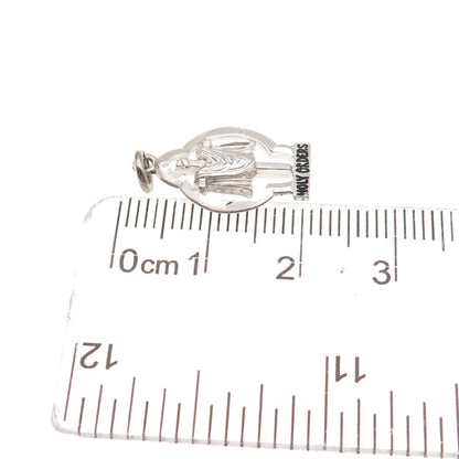 925 Sterling Silver Vintage Cross Holy Orders Mini Charm Pendant