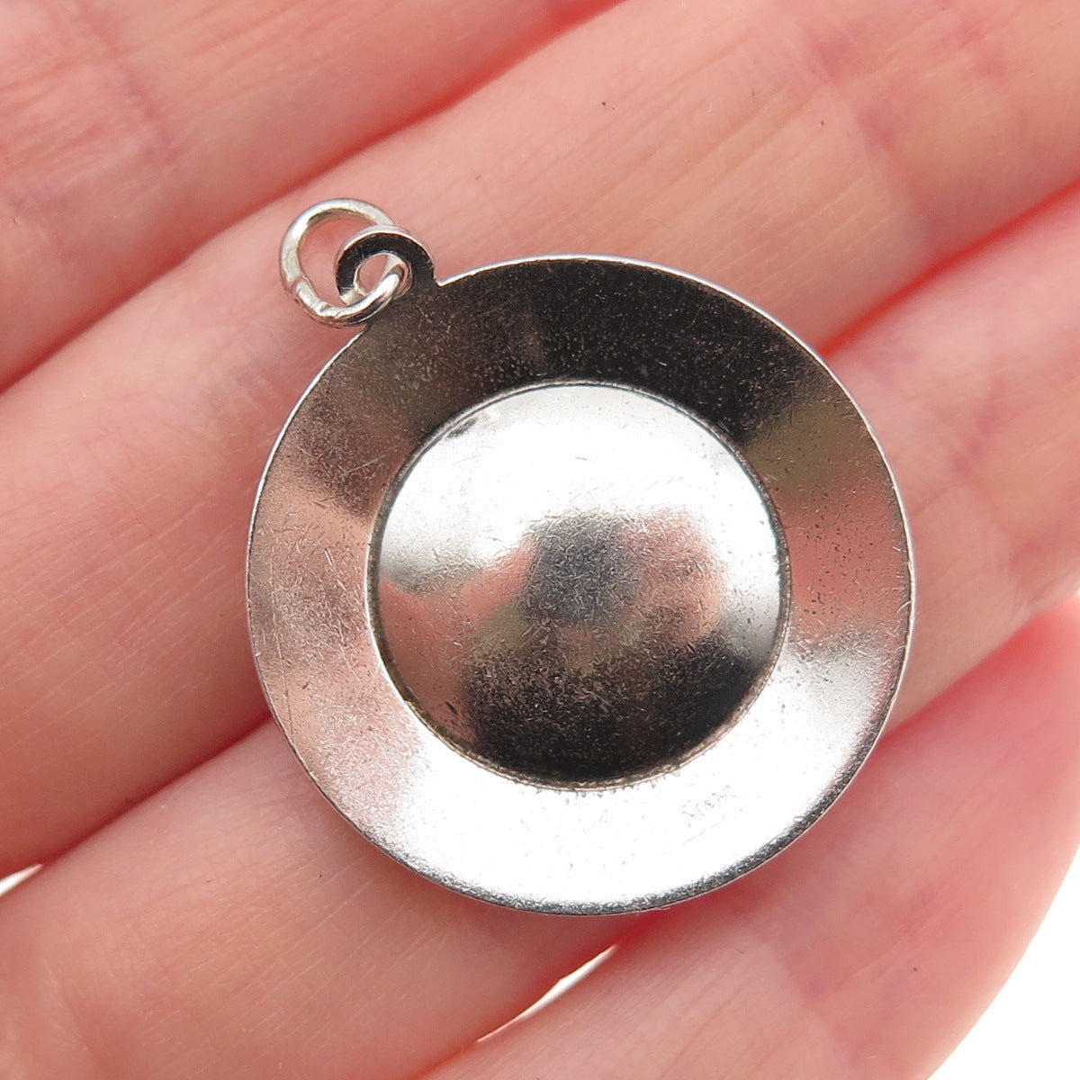 M&M Mark Mercy 925 Sterling Silver Vintage Merry Christmas Charm Pendant