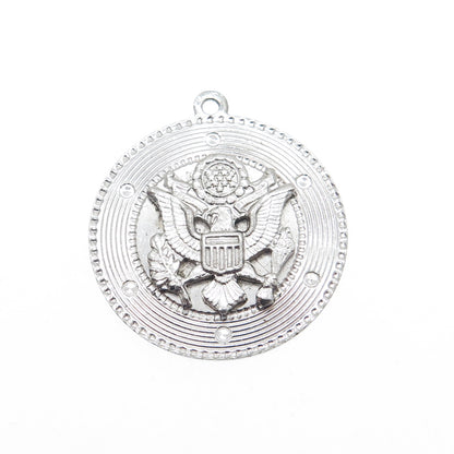 TOWN & COUNTY 925 Sterling Silver Vintage Engraved Federal Eagle Pendant