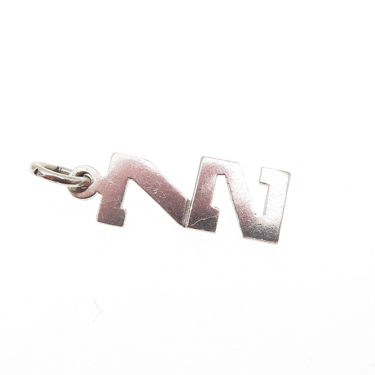925 Sterling Silver Vintage Lucky Number 72 Mini Charm Pendant