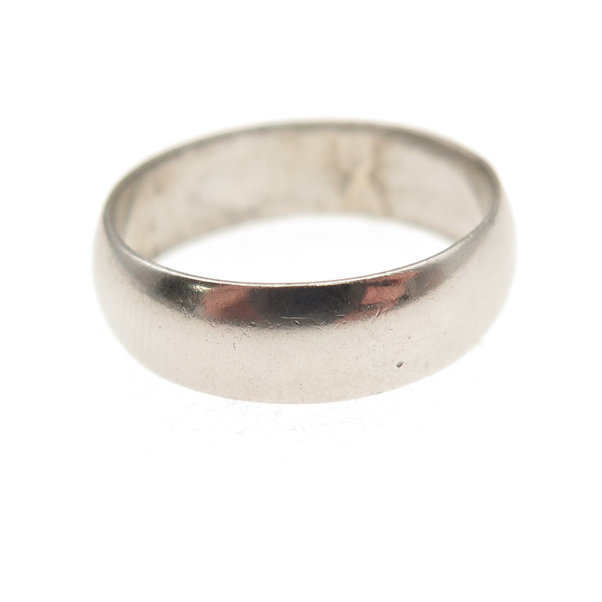 Legi 925 Sterling Silver Antique Art Deco Classic Wedding Band Ring Size 6