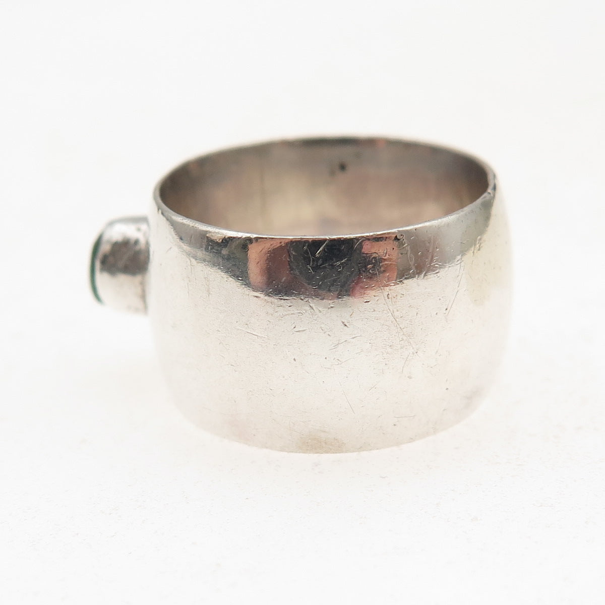 Old Pawn 925 Sterling Silver Vintage Royston Turquoise Tribal Ring Size 7.25