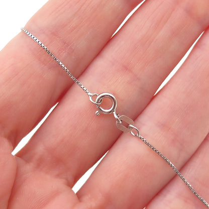 Kendra Scott Sterling Silver Real Diamond Love's Embrace Box Chain Necklace 18"