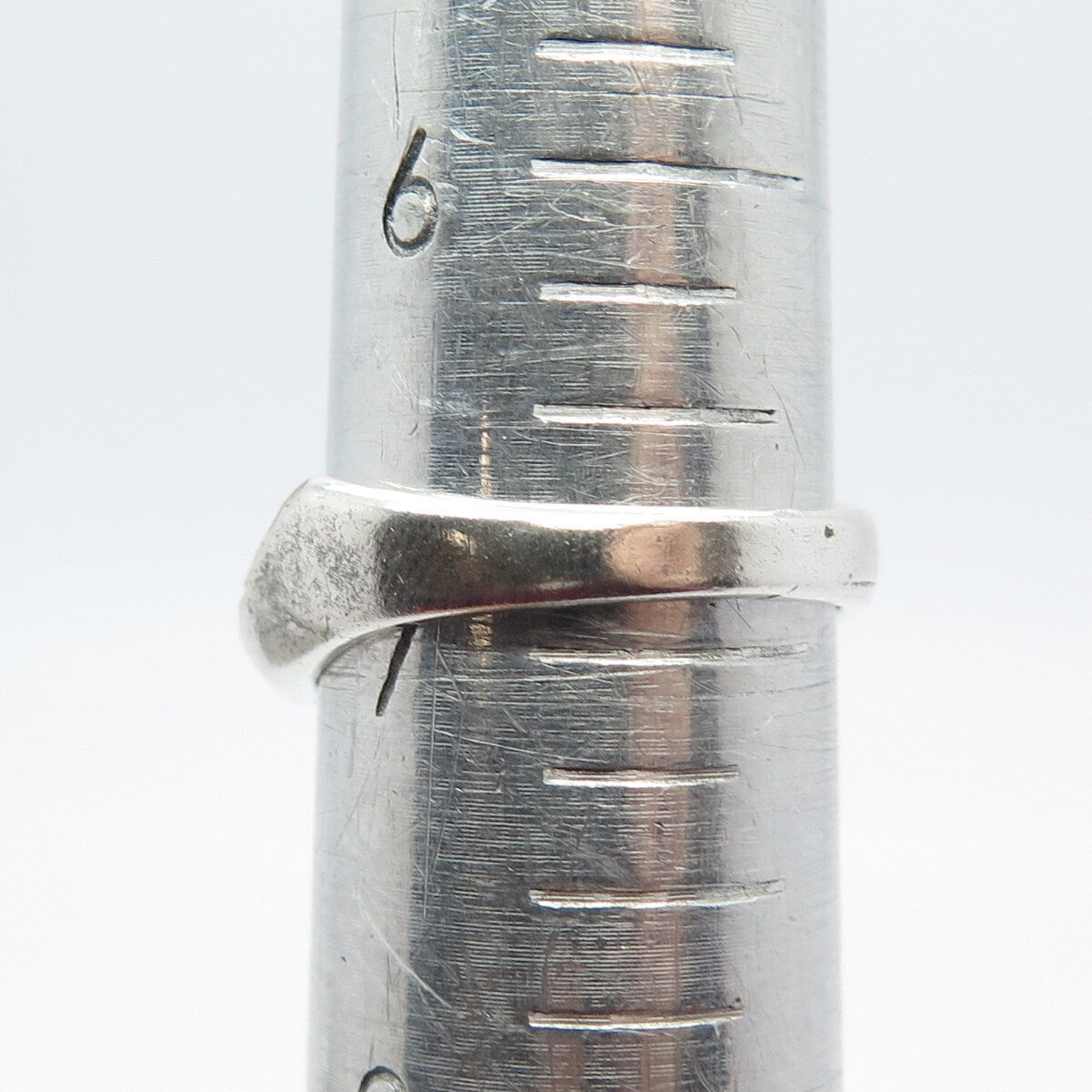 925 Sterling Silver Vintage Abstract Ring Size 6.75