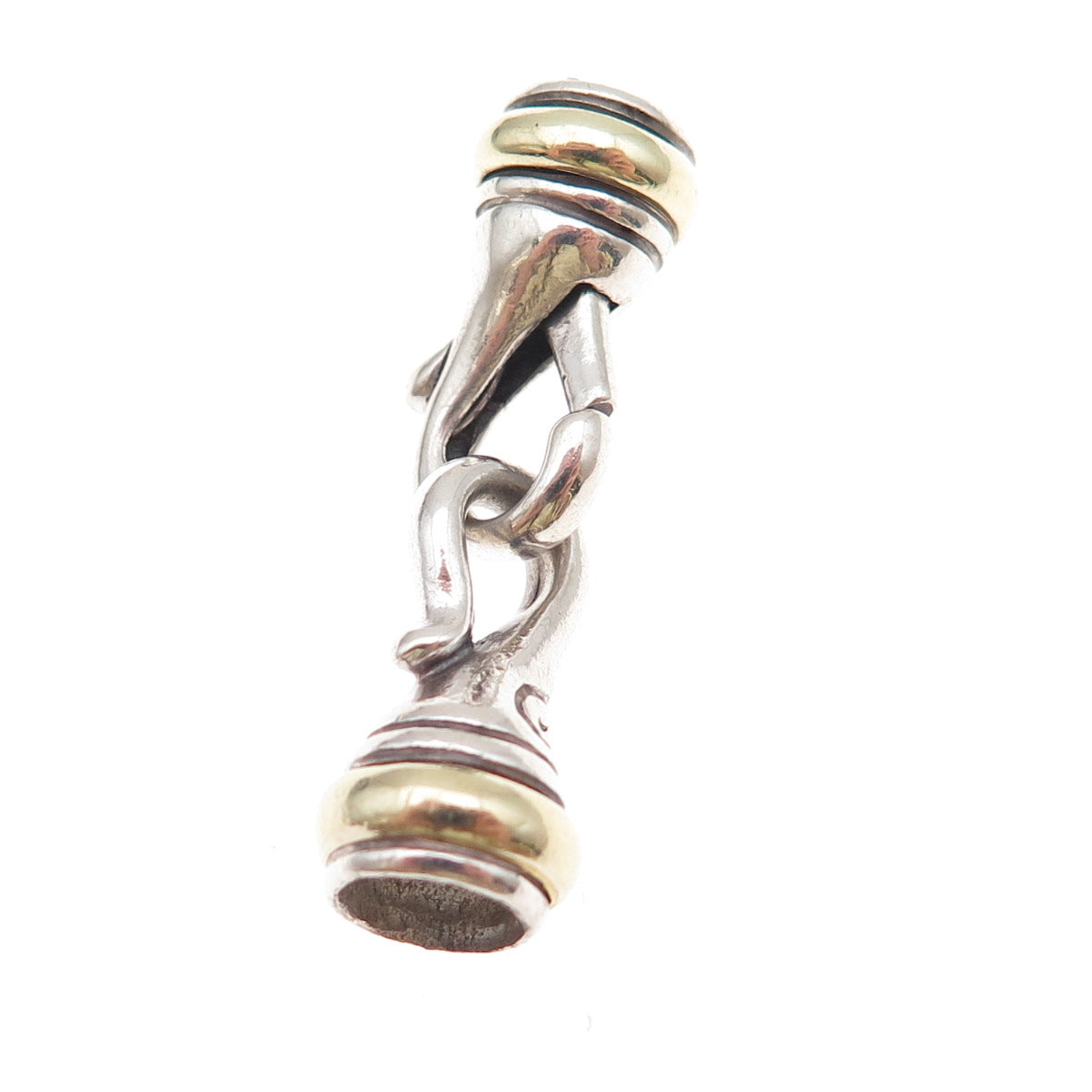 David Yurman Sterling Silver 14K Gold Vintage Bracelet / Necklace Lobster Lock