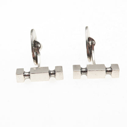Willy H. Jacob Kromar 830S Silver Vintage Denmark Modernist Oxidized Cufflinks