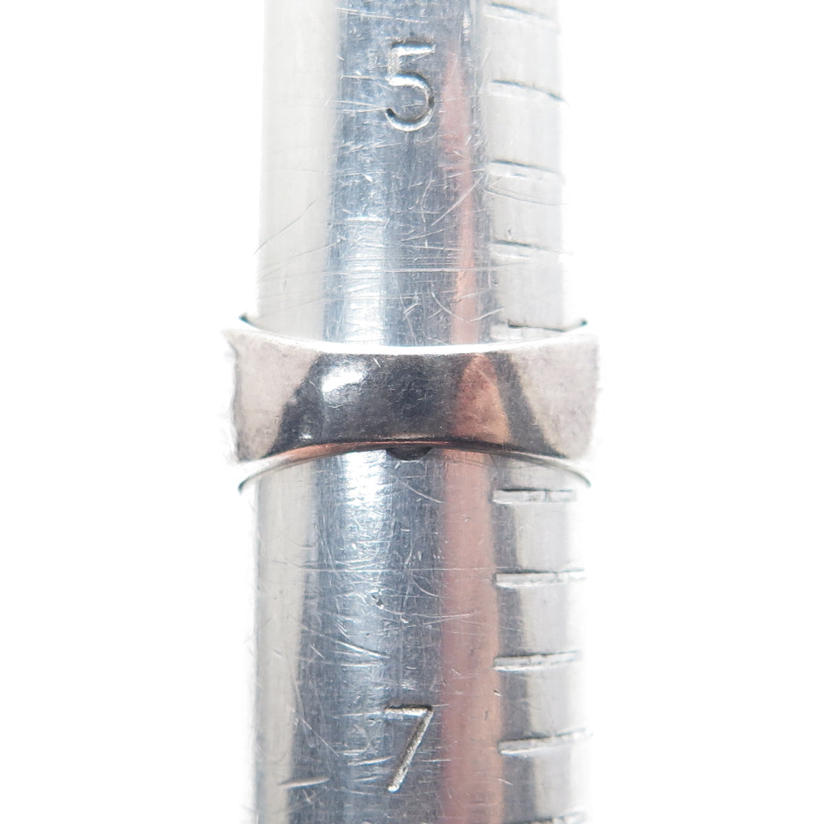 925 Sterling Silver Vintage Modernist Oxidized Ring Size 6.25