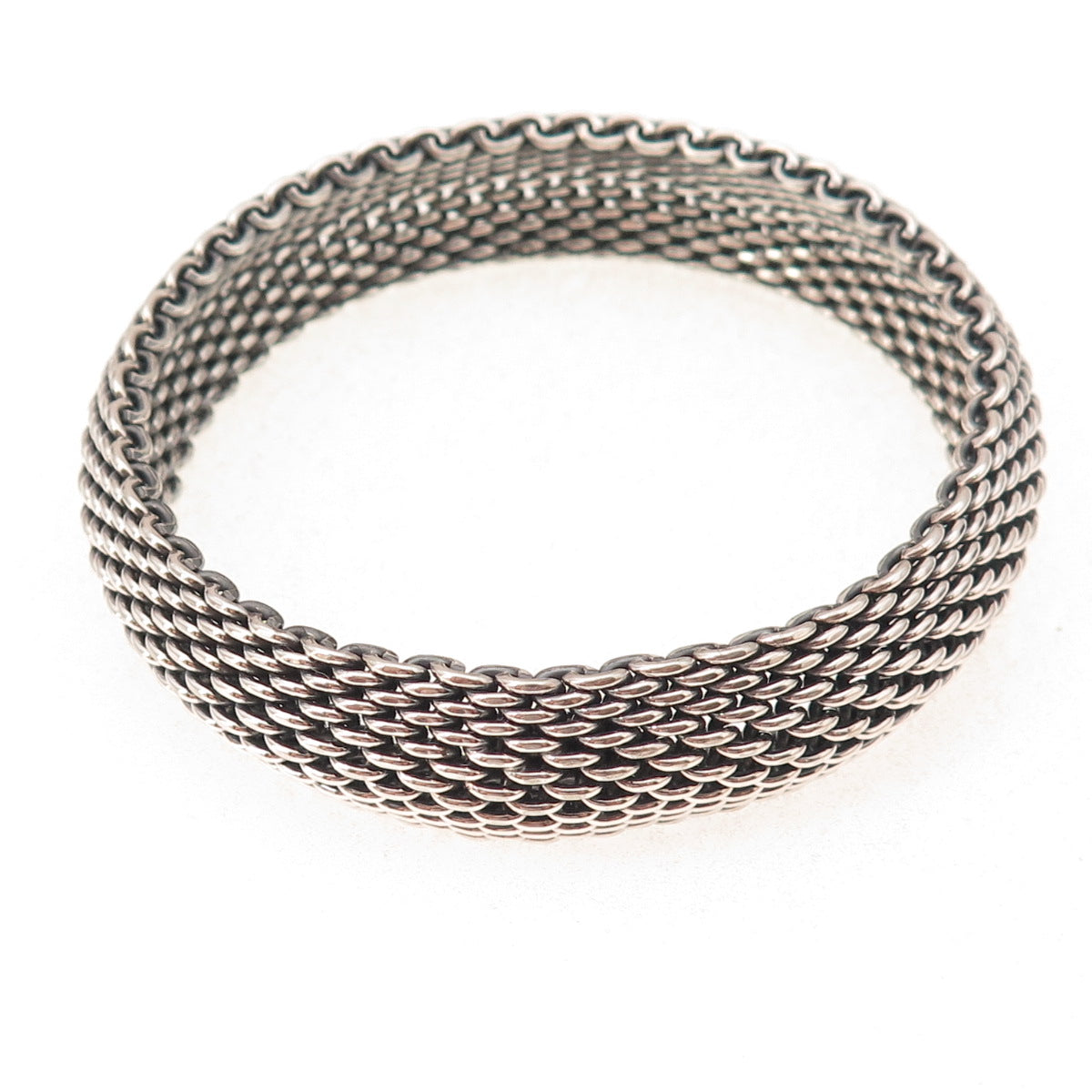 Tiffany & Co. 925 Sterling Silver Vintage Somerset Mesh Bracelet 8"