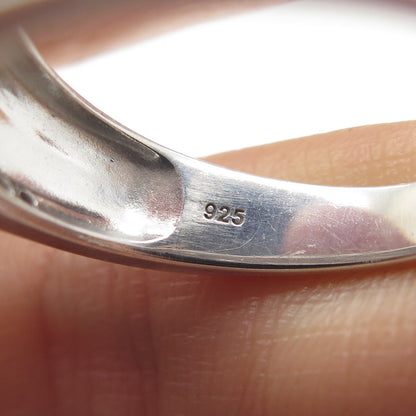 925 Sterling Silver Graduated Round-Cut C Z Wavy Ring Size 10