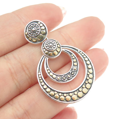 925 Sterling Silver 2-Tone Vintage Ethnic Dots Pendant