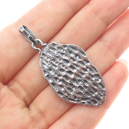 925 Sterling Silver Vintage Virgo Zodiac Sign Modernist Oxidized Charm Pendant