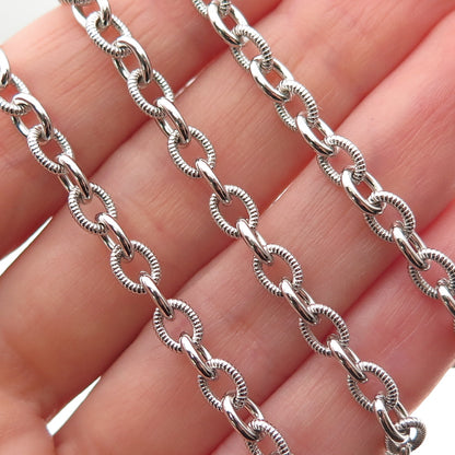 Judith Ripka 925 Sterling Silver Cable Chain Necklace 22"
