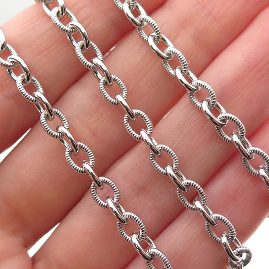 Judith Ripka 925 Sterling Silver Cable Chain Necklace 22"