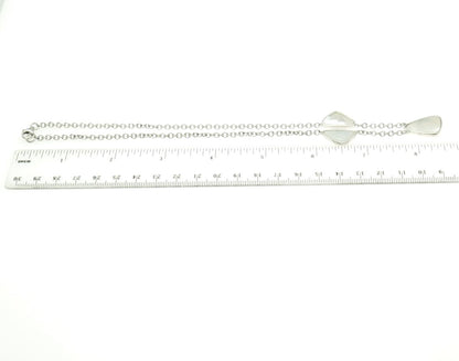 925 Sterling Silver Real Mother-of-Pearl Rolo Chain Necklace 16"