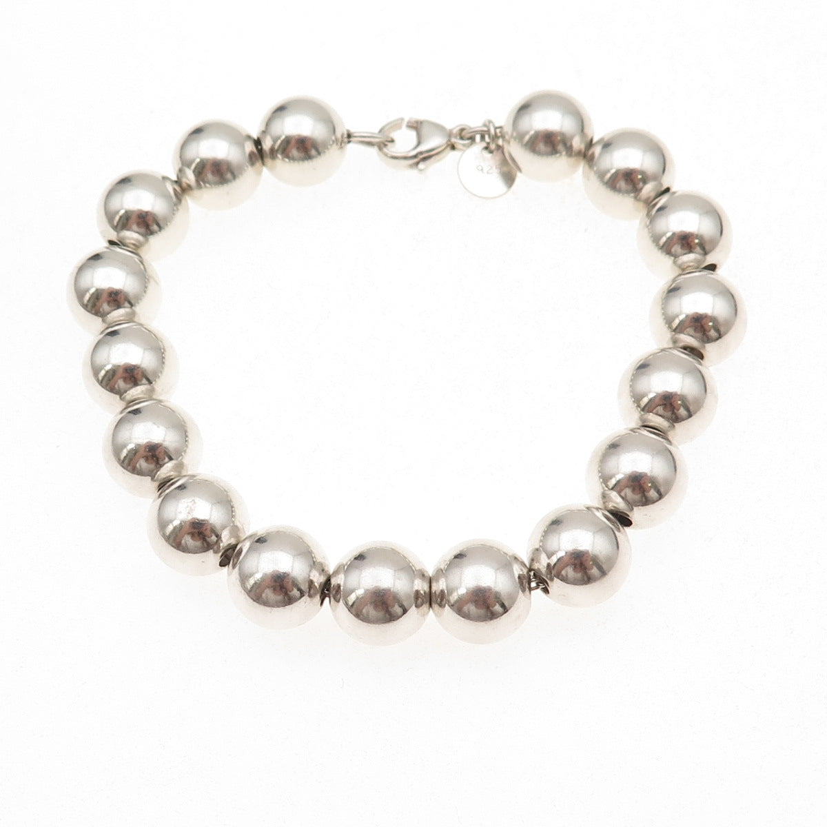 Tiffany & Co 925 Sterling Silver Vintage HardWear Ball Beaded Link Bracelet 6.5"