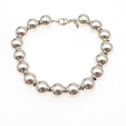 Tiffany & Co 925 Sterling Silver Vintage HardWear Ball Beaded Link Bracelet 6.5"
