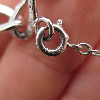 A&Z HAYWARD 925 Sterling Silver Vintage Curb Link Bracelet 7.25"
