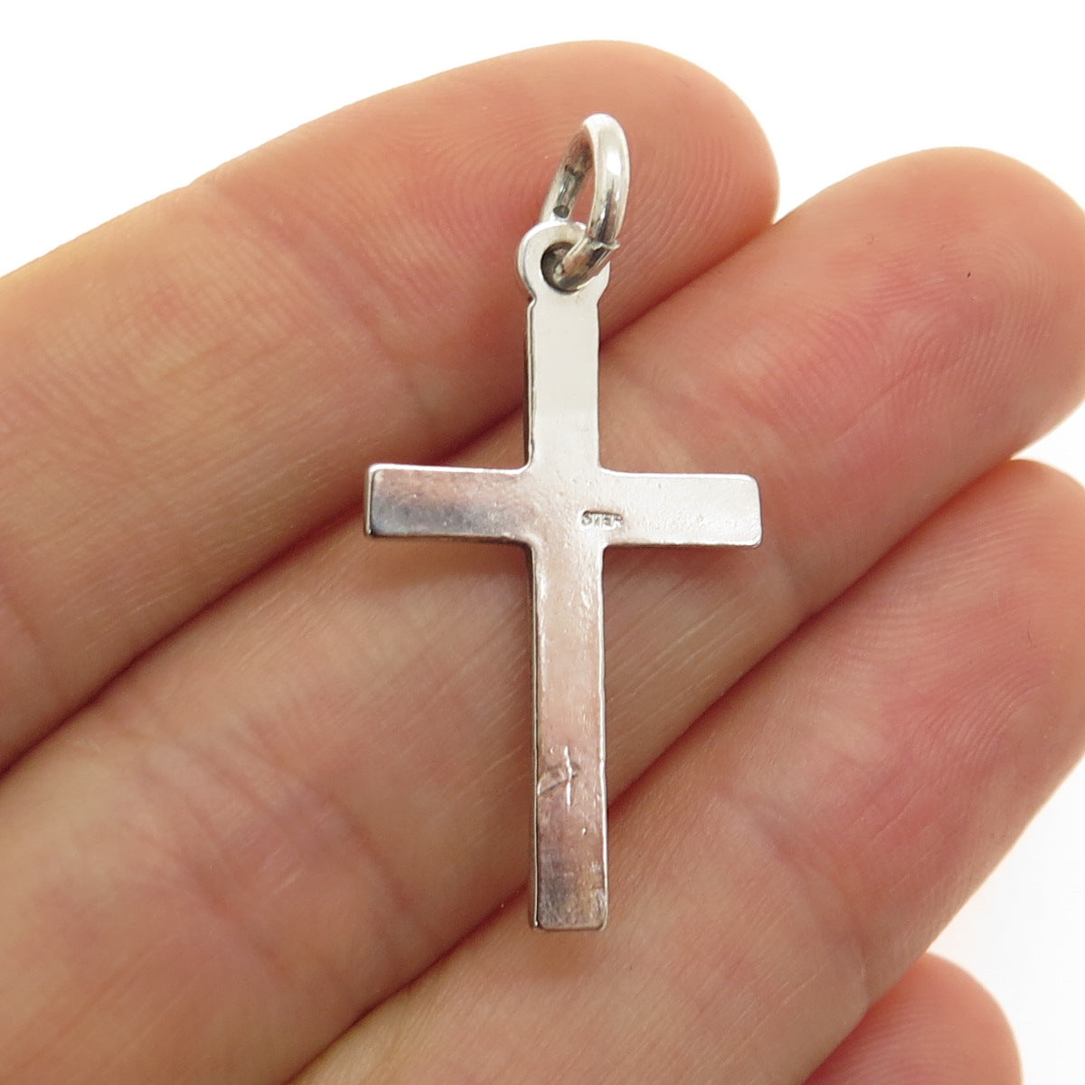 925 Sterling Silver Vintage Cross Minimalist Charm Pendant