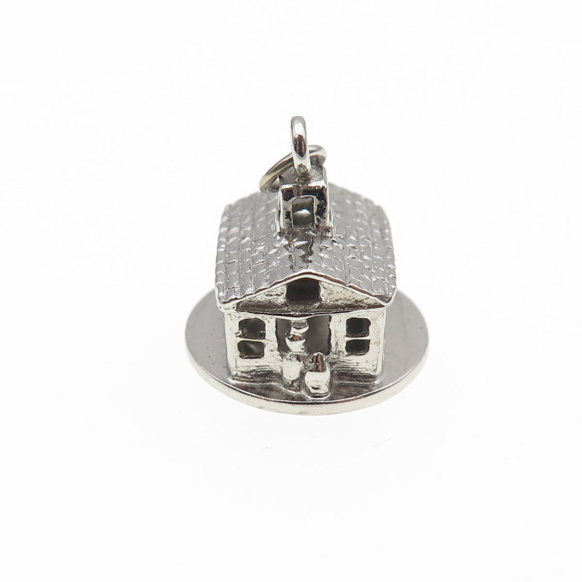 CHARM CRAFT 925 Sterling Silver Vintage Old House Mini 3D Pendant