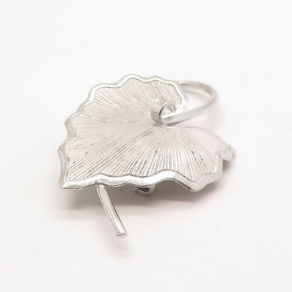 925 Sterling Silver Vintage Beau Leaf Pin Brooch