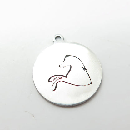 925 Sterling Silver USA Two In Town Jumping Horse Charm Pendant