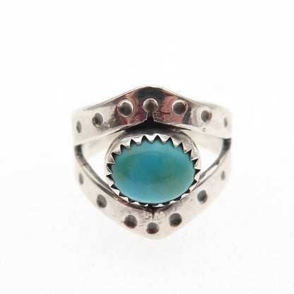 Henry Mariano Navajo Old Pawn 925 Sterling Silver Vintage Turquoise Ring Size 5