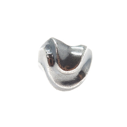 925 Sterling Silver Vintage Mexico Modernist Oxidized Ring Size 7.75