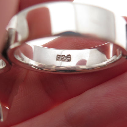 Sajen 925 Sterling Silver Vintage Real Red Garnet & MOP Adjustable Ring Size 9