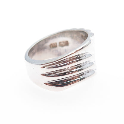 CHAPAL ZENRAY 925 Sterling Silver Vintage Modernist Ring Size 6.25
