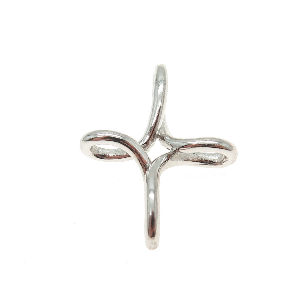 925 Sterling Silver Twisted Cross Pendant