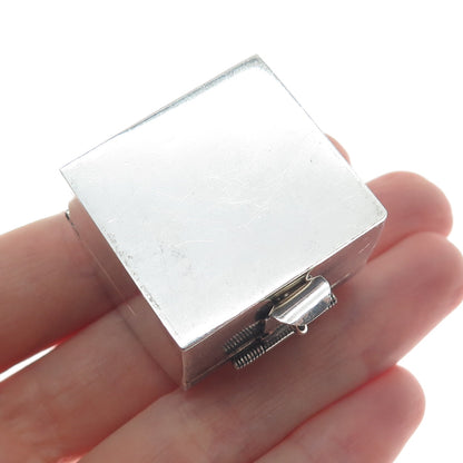 925 Sterling Silver Vintage Mexico Treasure Chest Pill Box Miniature