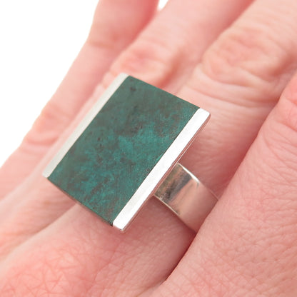 925 Sterling Silver Vintage Real Eilat Modernist Ring Size 7.75