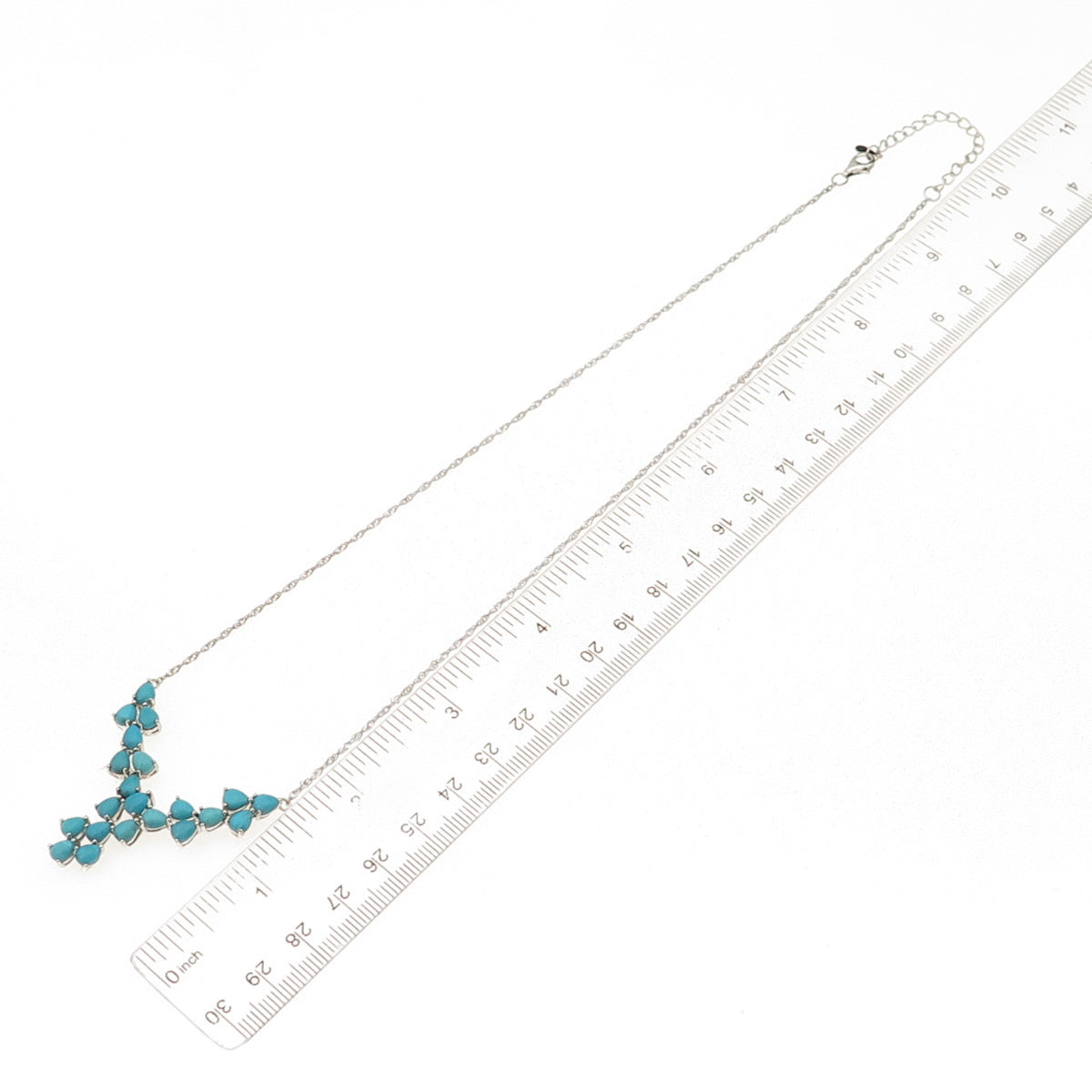 925 Sterling Silver Real Turquoise Singapore Chain Necklace 18-20"
