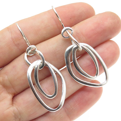 SILPADA 925 Sterling Silver Vintage Interlocked Circle Dangle Earrings