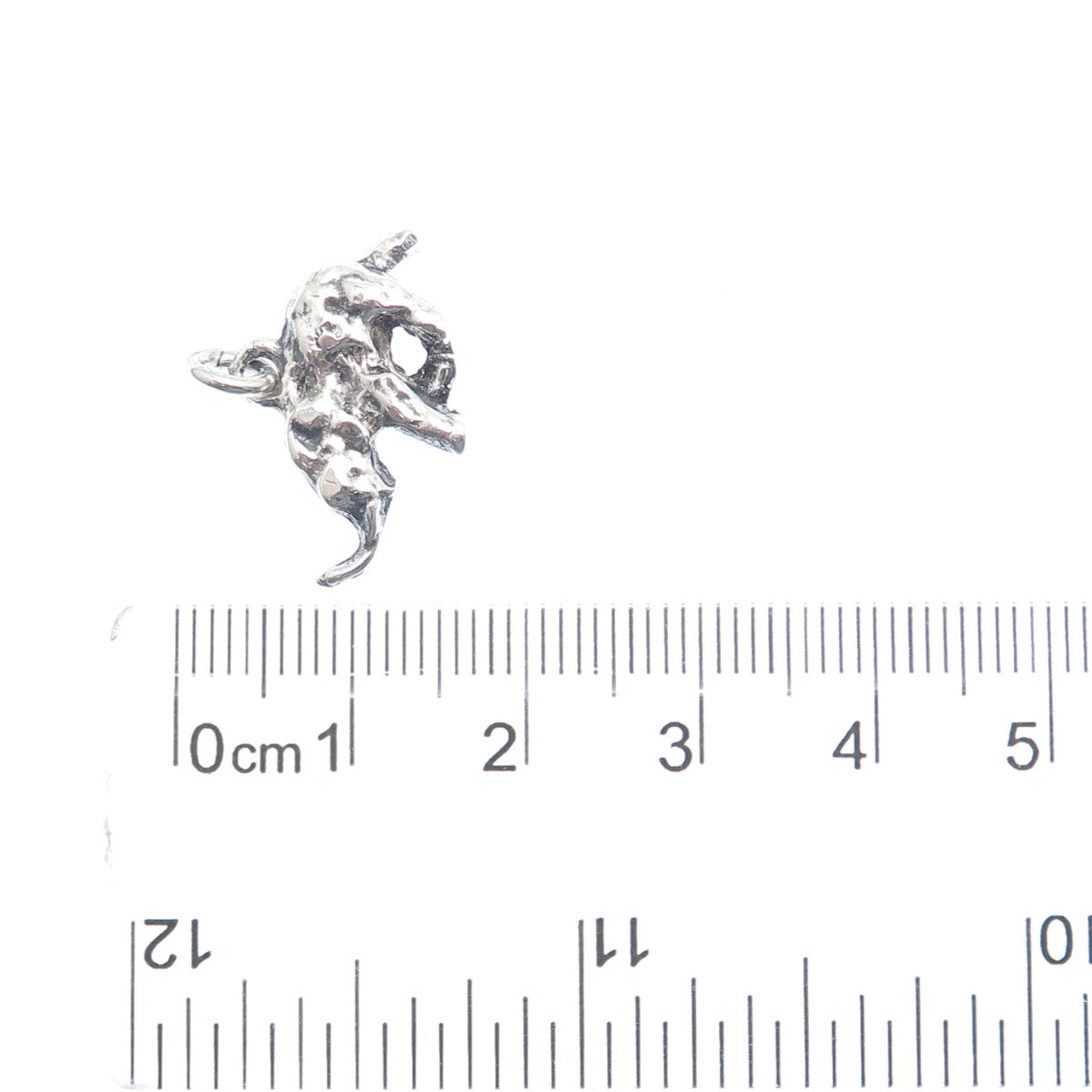 925 Sterling Silver Vintage Elephant Oxidized Minimalist Charm Pendant