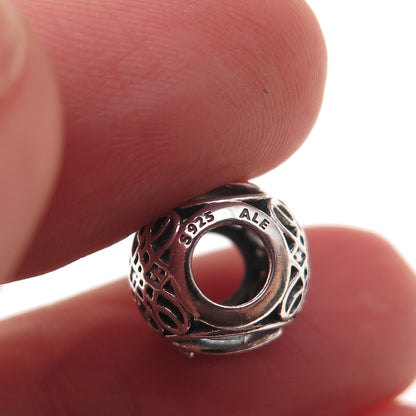 Pandora 925 Sterling Silver C Z Letter Q Initial Slide Bead Charm