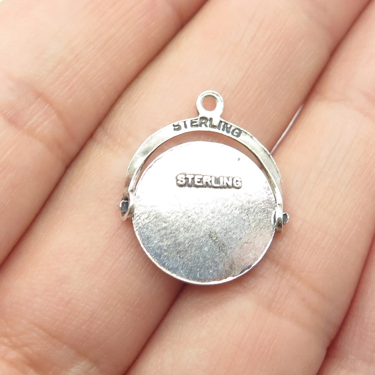 925 Sterling Silver Vintage Enamel "Cathedral of the Pines" Charm Pendant