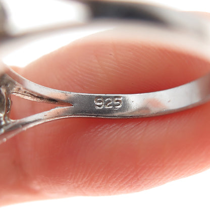 925 Sterling Silver Round-Cut C Z Promise Ring Size 6