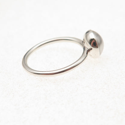 Pandora 925 Sterling Silver Faux Pearl Droplet Ring Size 6