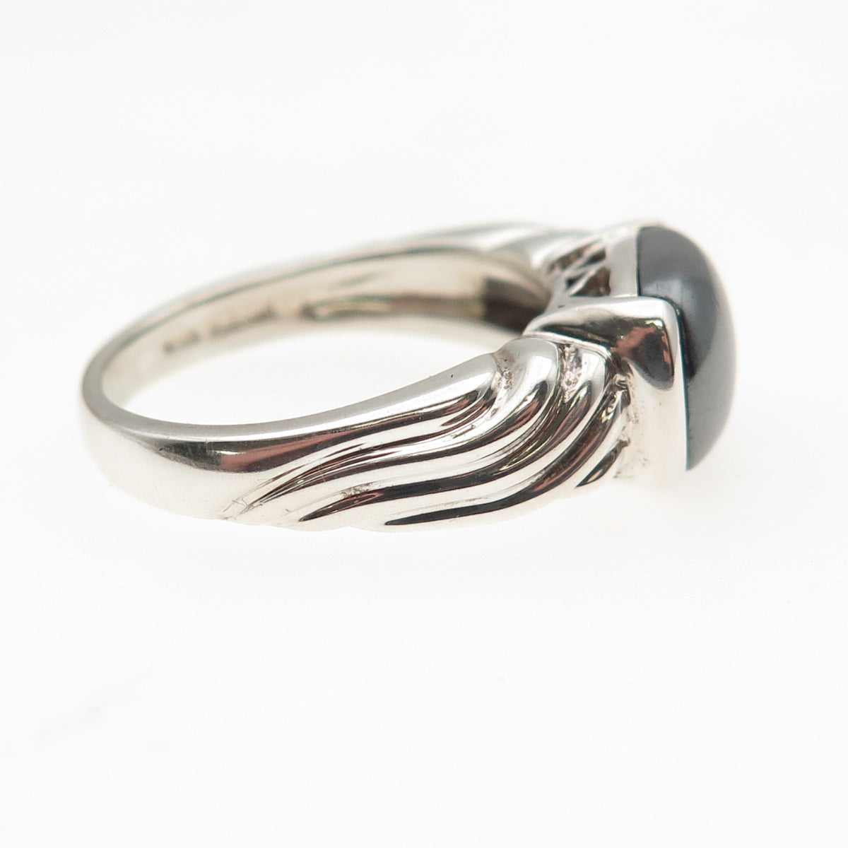 Michelle Albala 925 Sterling Silver Vintage Real Hematite Ring Size 7