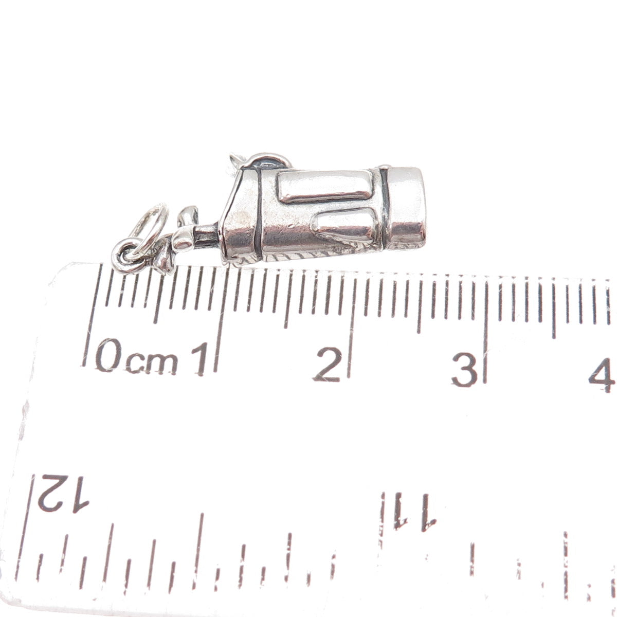 Shube 925 Sterling Silver Vintage Golf Club Oxidized Charm Pendant