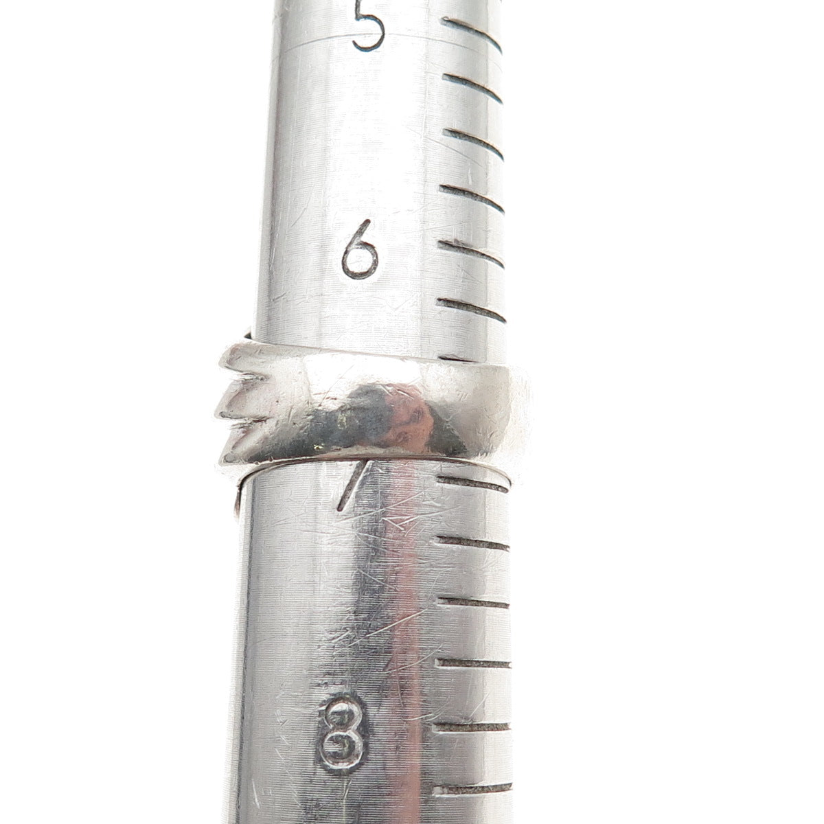 Chapal Zenray 925 Sterling Silver Vintage Modernist Oxidized Ring Size 7