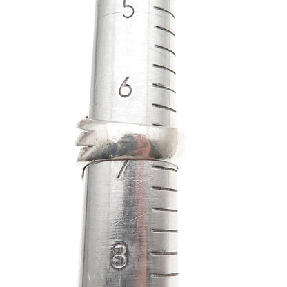 Chapal Zenray 925 Sterling Silver Vintage Modernist Oxidized Ring Size 7