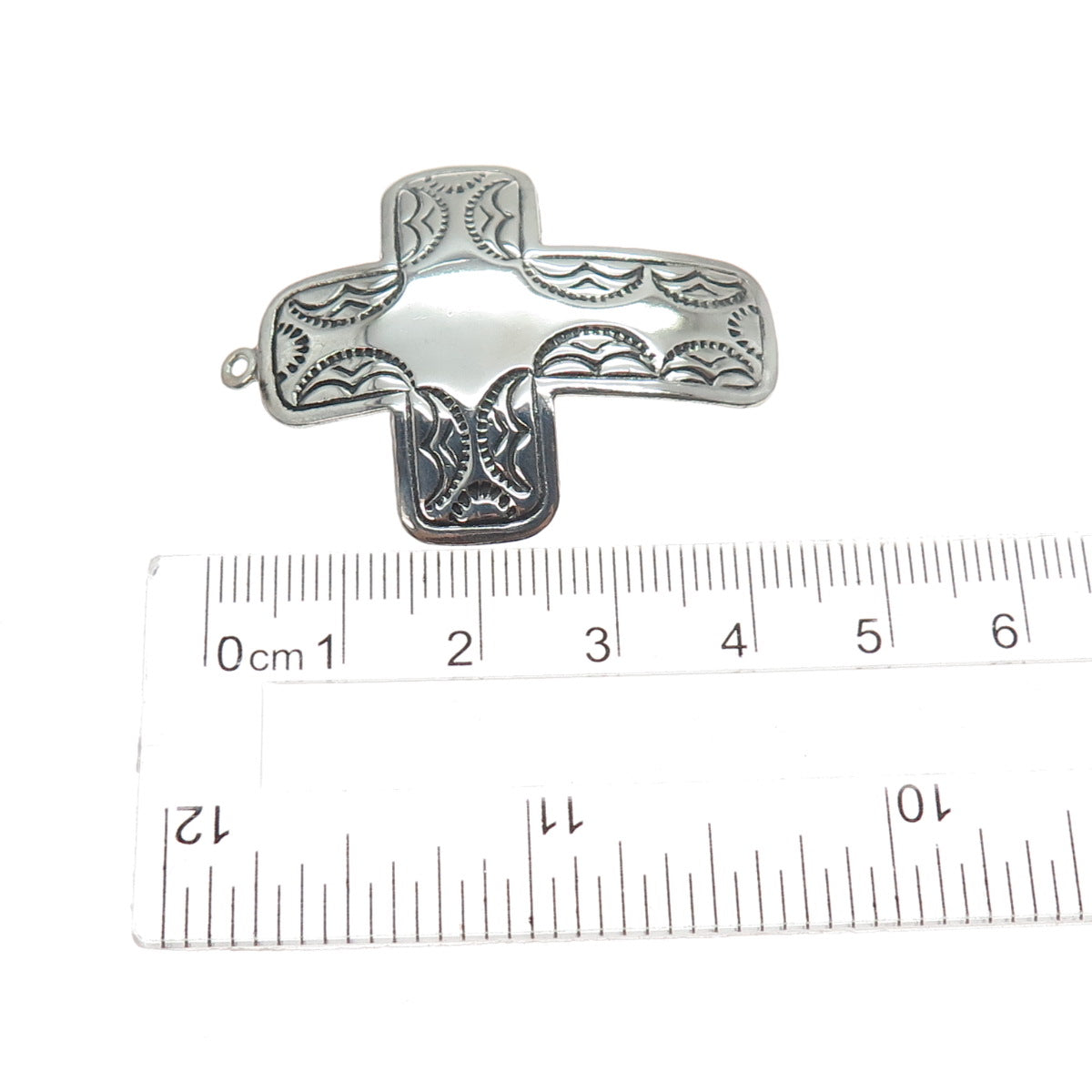 SIDNEY EVAN 925 Sterling Silver Vintage Cross Oxidized Charm Pendant