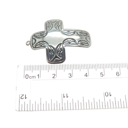 SIDNEY EVAN 925 Sterling Silver Vintage Cross Oxidized Charm Pendant