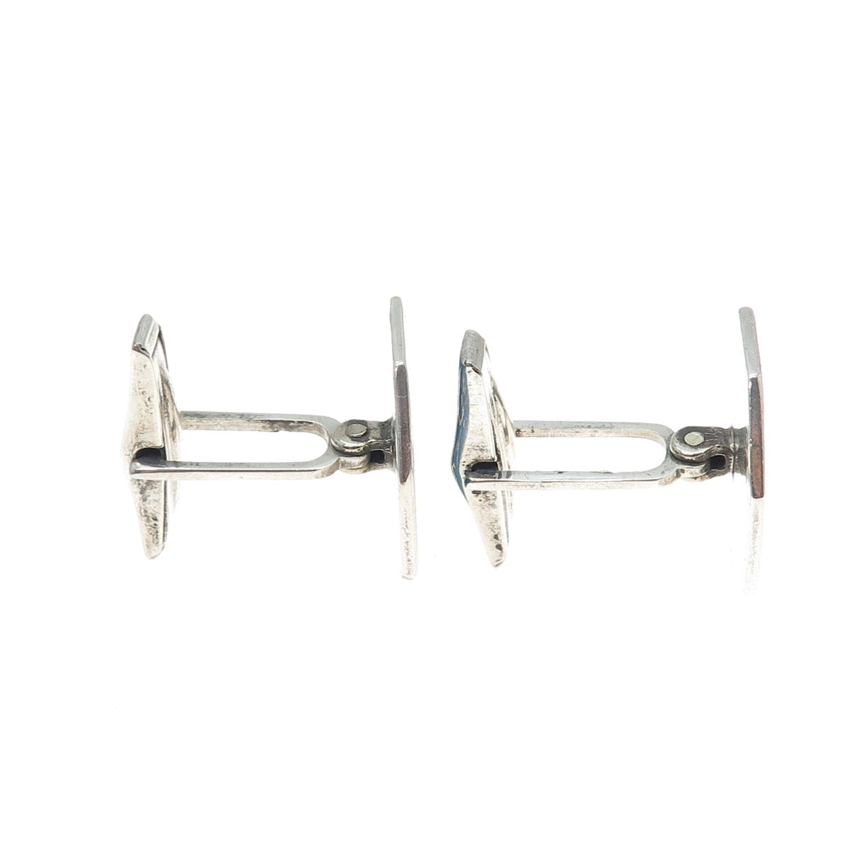 925 Sterling Silver Antique Siam Enamel Hindu Goddess Cufflinks